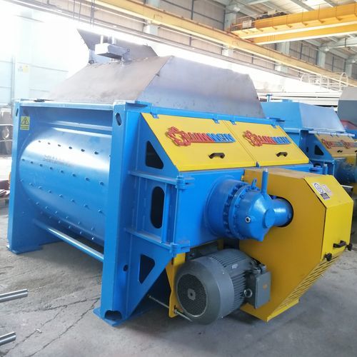 Twin-shaft concrete mixer - UMIX TS series - Umman Concrete Batching Plants - electric / fixed