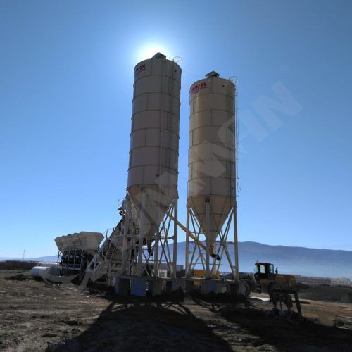 Cement silo - UM-100 - Umman Concrete Batching Plants - cone-bottom / bolted / welded