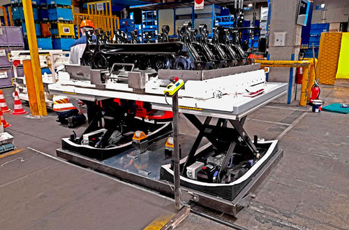 Double-scissor lifting table - Coutier Industrie - column type / electric