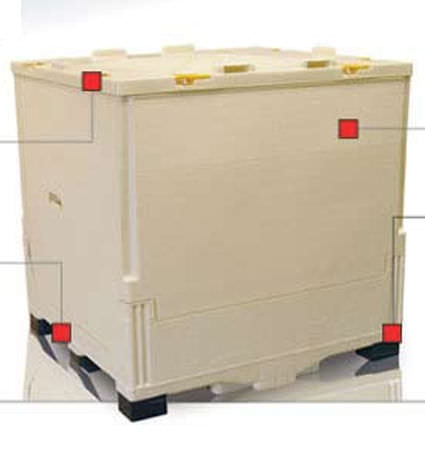 PP IBC container - Caliber® series - Buckhorn - for pharmaceutical products / storage / folding
