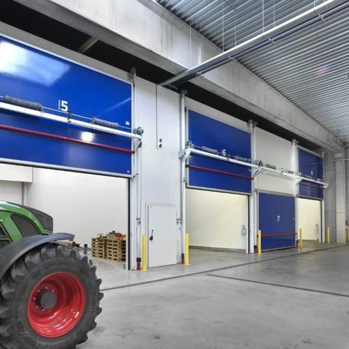 Vertical sliding door - KH-1010 (V) - Salco Industrial Doors - aluminium / anodized aluminum / rubber