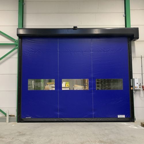 Flexible strip door - DynamicRoll® - Salco Industrial Doors - PVC ...