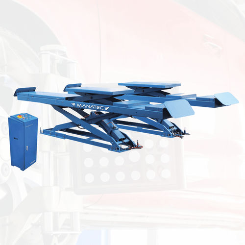 Double-scissor car lift - WASL D 40 - Manatec Electronics Pvt. Ltd. - 4 ton / 2 ton / electro-hydraulic
