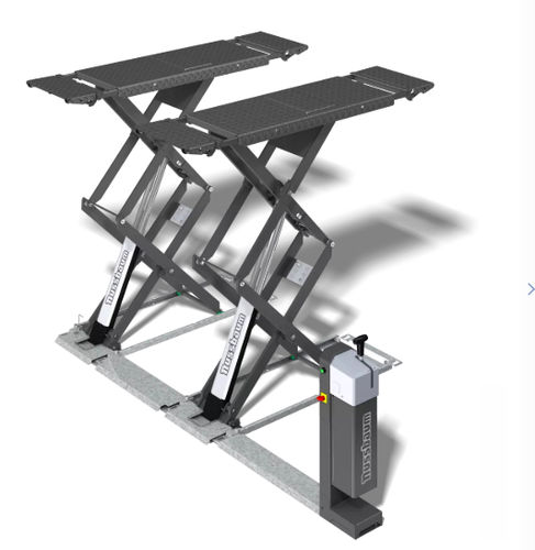 Double-scissor car lift - JUMBO 3500 HF X-TEND - Otto Nussbaum GmbH & Co. KG - 3.5 ton / hydraulic / for car