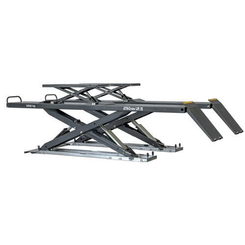 Scissors car lift - ATH-Cross Lift 35 OG - ATH-Heinl GmbH & Co. KG - 3.5 ton / electro-hydraulic / for car
