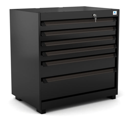 Storage cabinet - WB-DC96.1 - RO & Co. S.p.A. Keen Space - floor-mounted / 6-drawer / aluminum