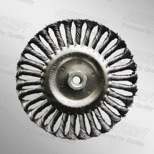 Knotted wheel brush - 600.16 - Lianyungang Orientcraft Abrasives Co., Ltd. - sanding / metal / for automotive applications
