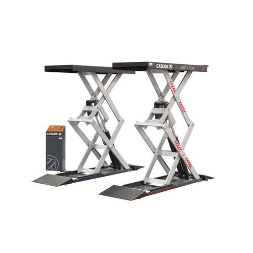 Double-scissor car lift - EVO II - Cascos Maquinaria, S.A. - 3 ton / hydraulic / for car