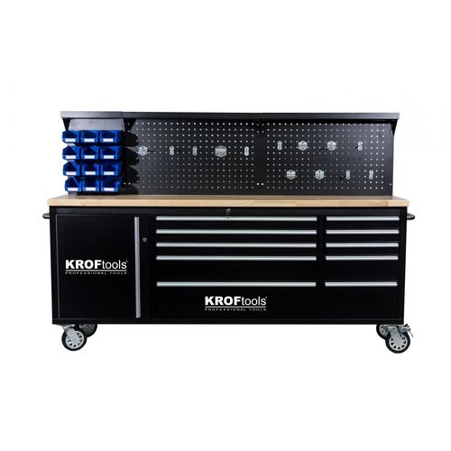 Wooden workbench - 8630 - KROFtools Professional Tools - with drawer / mobile