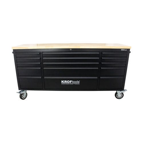 Mobile workbench - 8672 - KROFtools Professional Tools - wooden / multi-drawer