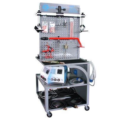 Trolley-mounted body repair system - 870SG - STANZANI Sas di Angela Stanzani & C. - with welder / dent puller