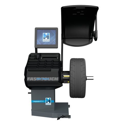 Car wheel balancer - megaspin FT P - Hofmann Megaplan GmbH - with touchscreen / computerized