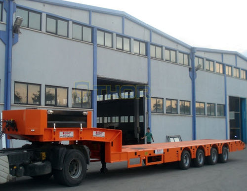 Platform trailer - ThorTrailer - for industrial materials / 4-axle / towed