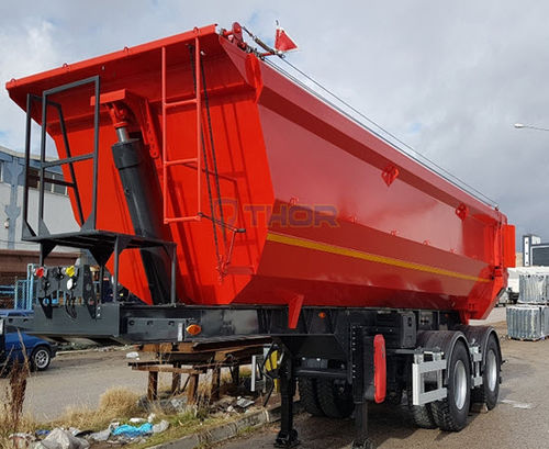 2-axle semi-trailer - ThorTrailer - towed / hydraulic / extendable