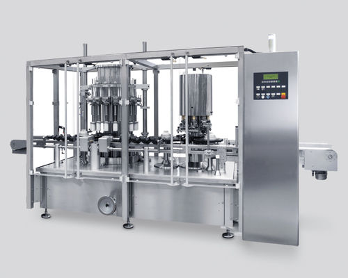 Continuous-motion filler and capper - L series - CAM - automatic / for liquids / flask