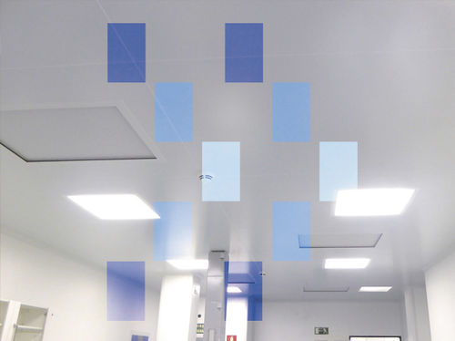 Ceiling isolating panel - ALBIAN GROUP - foam core / aluminum facing / for laboratory