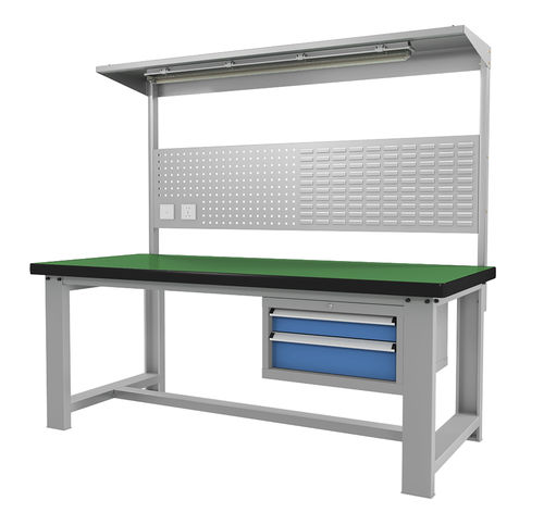 Steel workbench - FZ-1036 - ChengDu SanJi Technology Co.,LTD - with drawer / with tool board / disassemblable