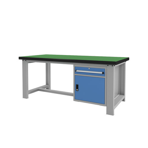 Steel workbench - FZ-1052 - ChengDu SanJi Technology Co.,LTD - with drawer / door