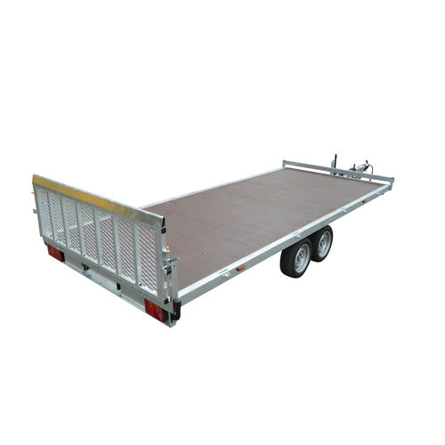 Flatbed trailer - PEV - ECIM Remorques - construction / for waste / for firewood