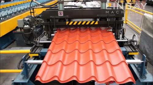 Roof panel roll forming machine - WUXI LINBAY MACHINERY CO.,LTD - automatic