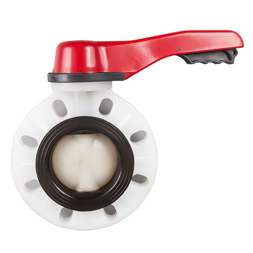 Butterfly valve - D71X-6F - Ningbo Baodi Plastic Valve Co., Ltd. - lever / for control / for water