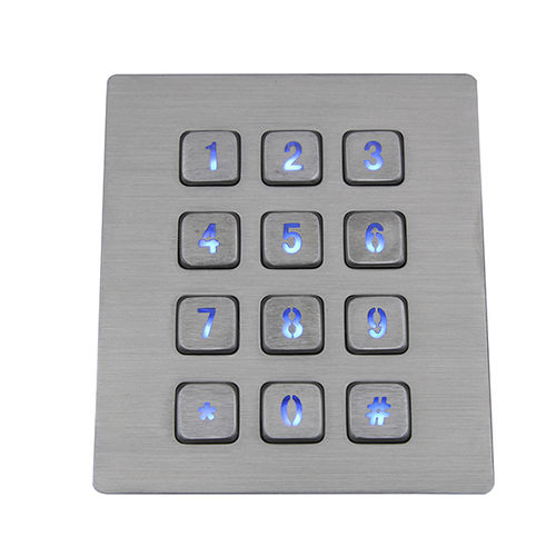 16-key keypad - MKA-34-NL-MX-V1 - MATE TECHNOLOGY SHENZHEN LIMITED - panel-mount / stainless steel / IP65