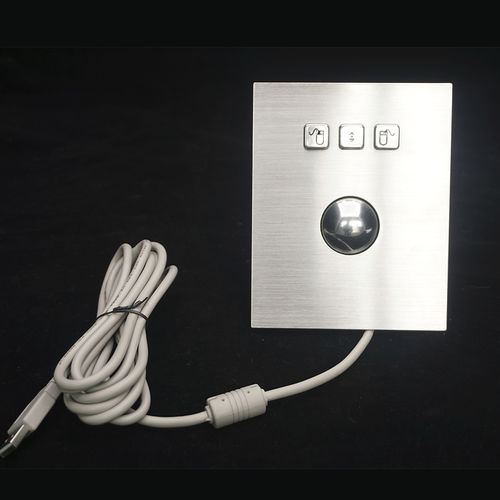 Stainless steel trackball - MKA-01-BT - MATE TECHNOLOGY SHENZHEN LIMITED - mechanical / panel-mount / 38 mm