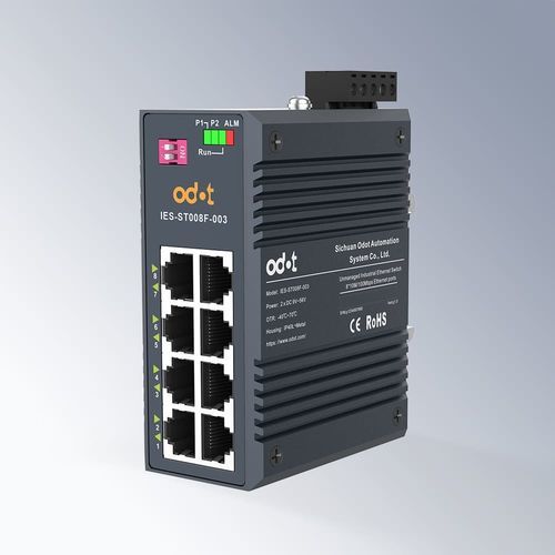Unmanaged switch - IES-ST008F-003 - ODOT Automation - 8 ports / fast ethernet / wall-mount