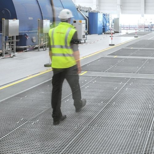 Metal grating - Lichtgitter GmbH - pressed / welded / floor