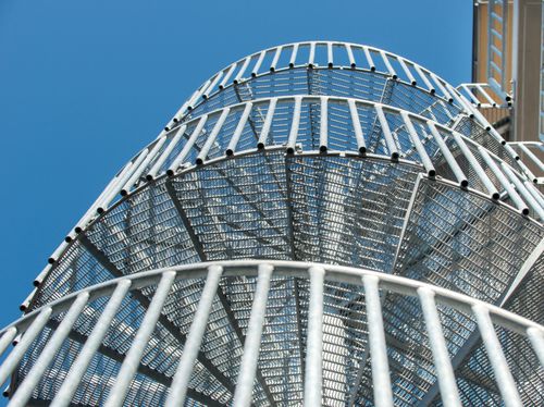 Spiral staircase - LG-SPECIAL - Lichtgitter GmbH - galvanized steel