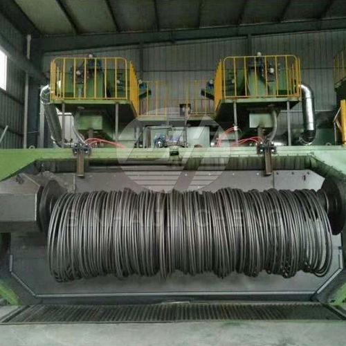 Suspended load shot blasting machine - QPY - Qingdao Binhai Jincheng Foundry Machinery Co., Ltd. - for springs / for wire / automatic