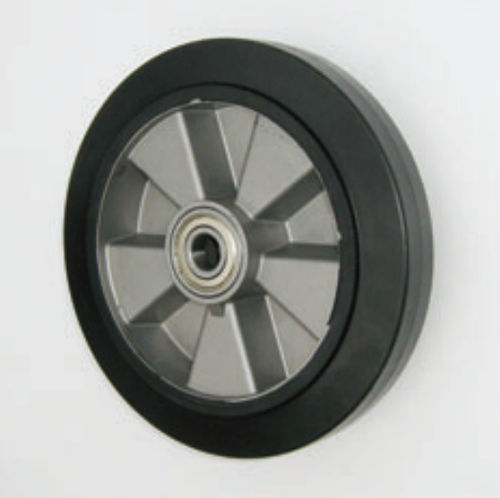 Wheel with solid tire - BLACK ALGOM series - Fabbrica Italiana Ruote - black rubber