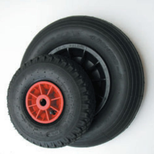 Wheel with pneumatic tire - PNEUS series - Fabbrica Italiana Ruote - black rubber