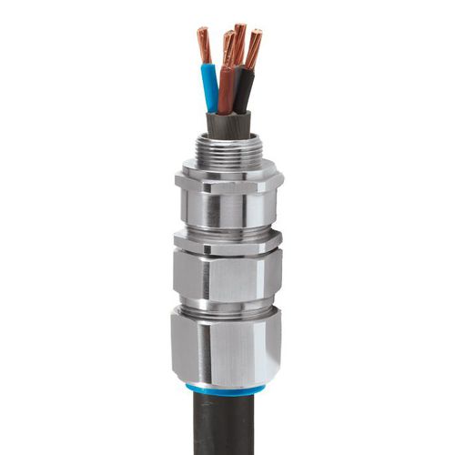 Nickel-plated brass cable gland - E1W - CMP Products - brass / aluminium / IP66