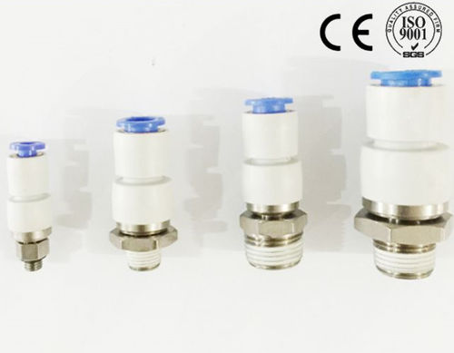 Pneumatic fitting - Ningbo Hi-Tech Smart Machinery Co., Ltd. - threaded / quick / elbow