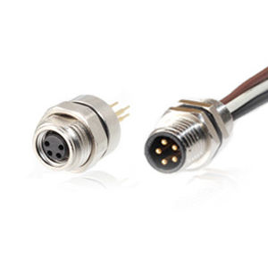 M8 connector - AM08 series - Amissiontech Co., Ltd. - data / electrical power supply / DIN
