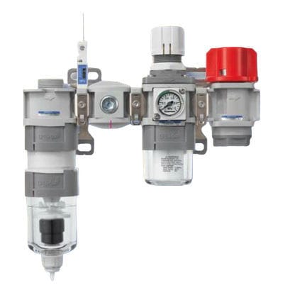 Air filter-regulator-lubricator - CMZ series - Koganei Corporation - cartridge / pressure / safety