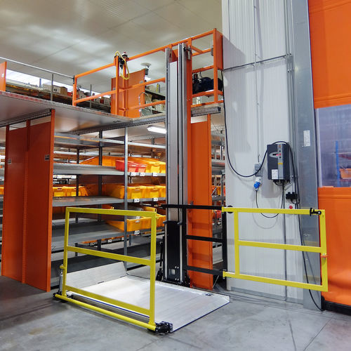 Column type lift gate DHVZK.05 Dhollandia for warehouse / for pallet