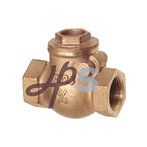 Swing check valve - H164 - Ningbo Yinzhou Plumbing Hardware Co., Ltd. - threaded / bronze
