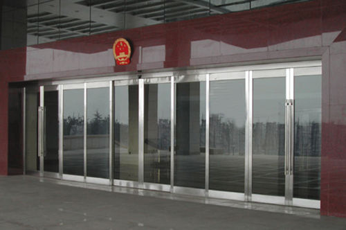 Sliding door - Shen Zhen Hui Trade Industry Co., Ltd. - metal / exterior / automatic