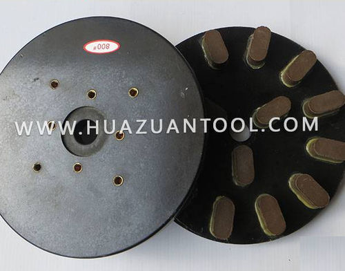 Surface treatment wheel - Fujian Quanzhou Huazuan Diamond Tools Co., Ltd. - cylindrical / resin-bonded diamond / for concrete