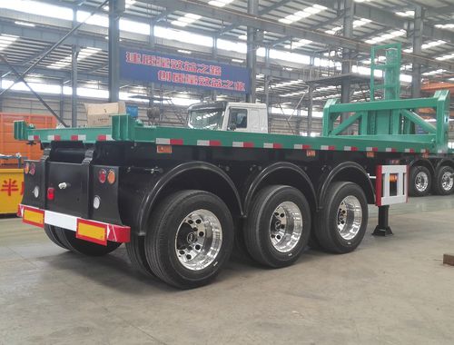 Container semi-trailer - Shandong Liangshan Huayu Group Auto Manufactory Co., Ltd. - dump / flatbed / 3-axle
