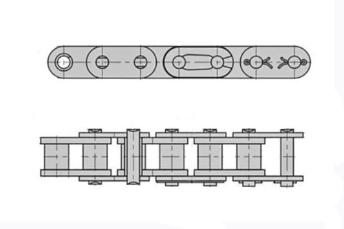 Transmission chain - C08A-1 - Hangzhou Qianjiang Chain Industries Company - roller / straight side plate