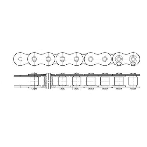Transmission chain - 08BHPF - Hangzhou Qianjiang Chain Industries Company - stainless steel / hollow-pin