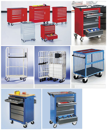 Work station trolley - Guangdong Sunli Intelligent Logistics Equipment Co., Ltd. - metal / with drawer / tool-holder