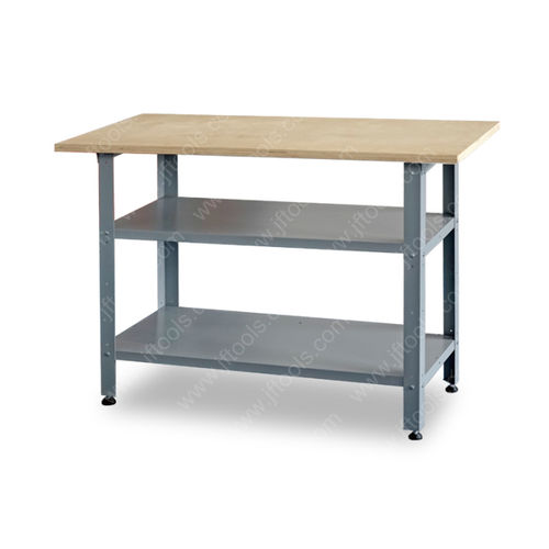 Wooden workbench - EGS-WB12000 - CHANGZHOU CITY HONGFEI METALWORK CORPORATION - garage / foldable / with shelves