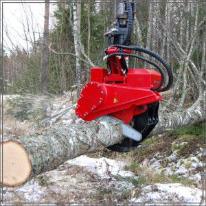 Saw with grab - SG280 series - Mecanil Oy Ab - wood / hydraulic