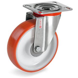 Medium load caster - 60 CC series - Tellure Rôta - swivel / base plate / for trolleys
