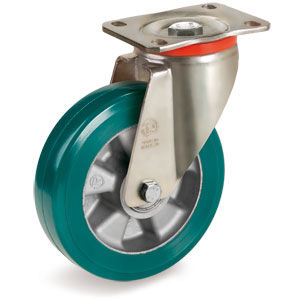 Heavy-duty caster - 62 series - Tellure Rôta - swivel / base plate / low-noise