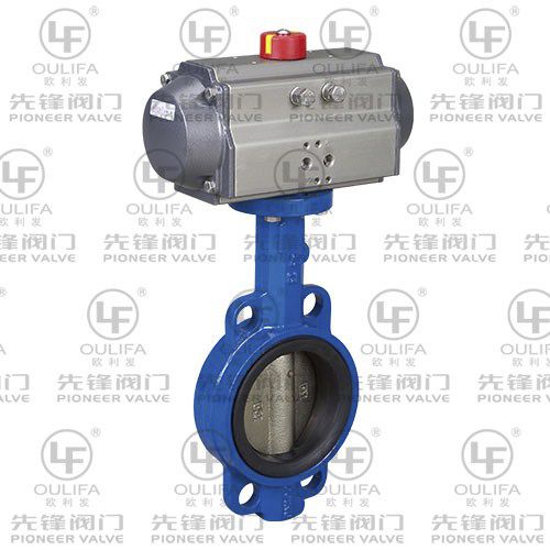 Butterfly valve - D671X - Wenzhou Pioneer Valve Co., Ltd. - pneumatic / flow control / for wastewater